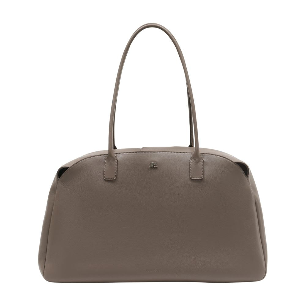 Courrèges Leather Shoulder Bag — Brown Cowhide