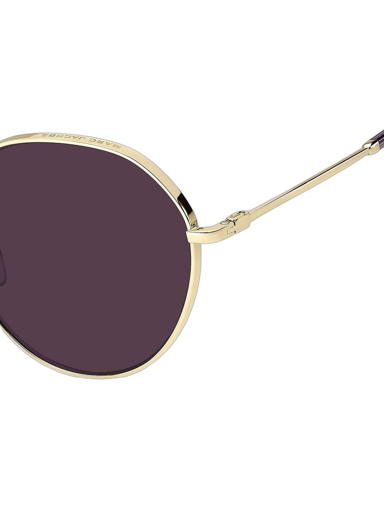 Marc Jacobs Round Metal Frame Sunglasses — Gold