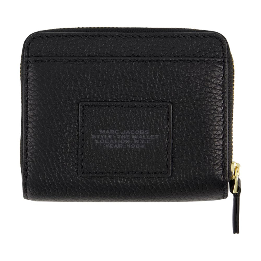 Marc Jacobs Compact Leather Wallet — Black Cowhide