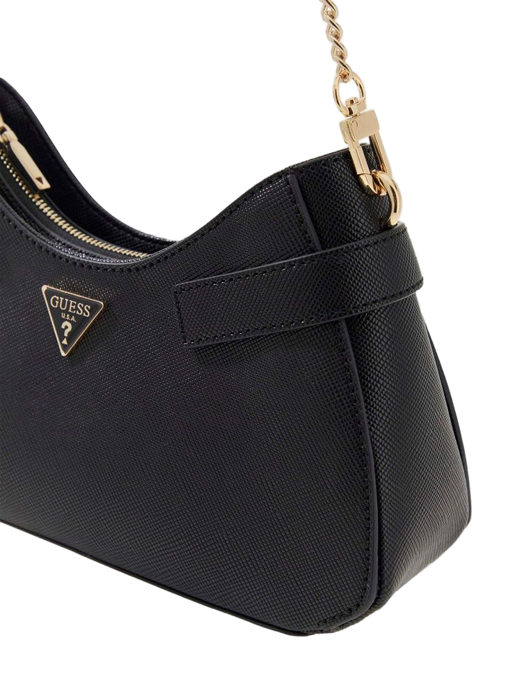 Guess Serenova Shoulder Bag — Black Polyurethane