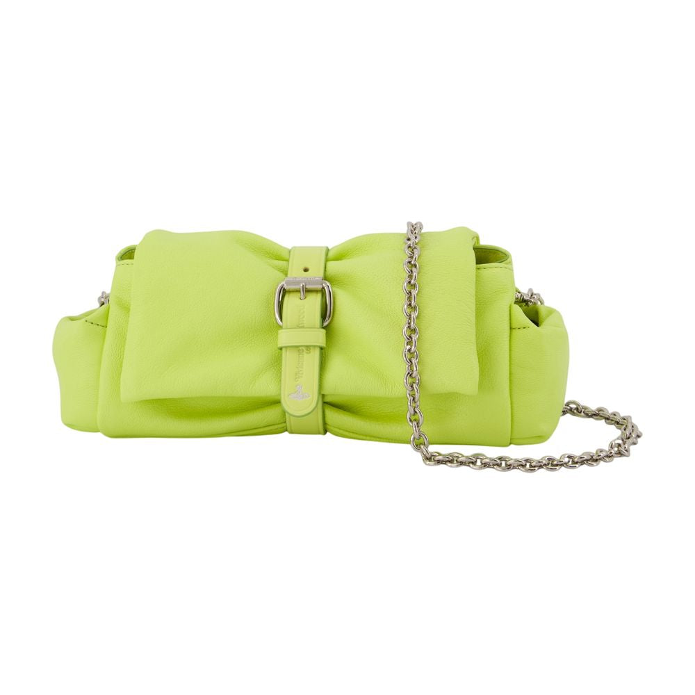 Vivienne Westwood Hazel Treasure Clutch — Green Calfskin