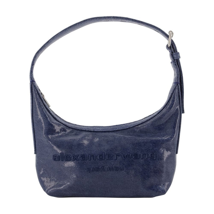 Alexander Wang Punch Shoulder Bag — Blue Cotton