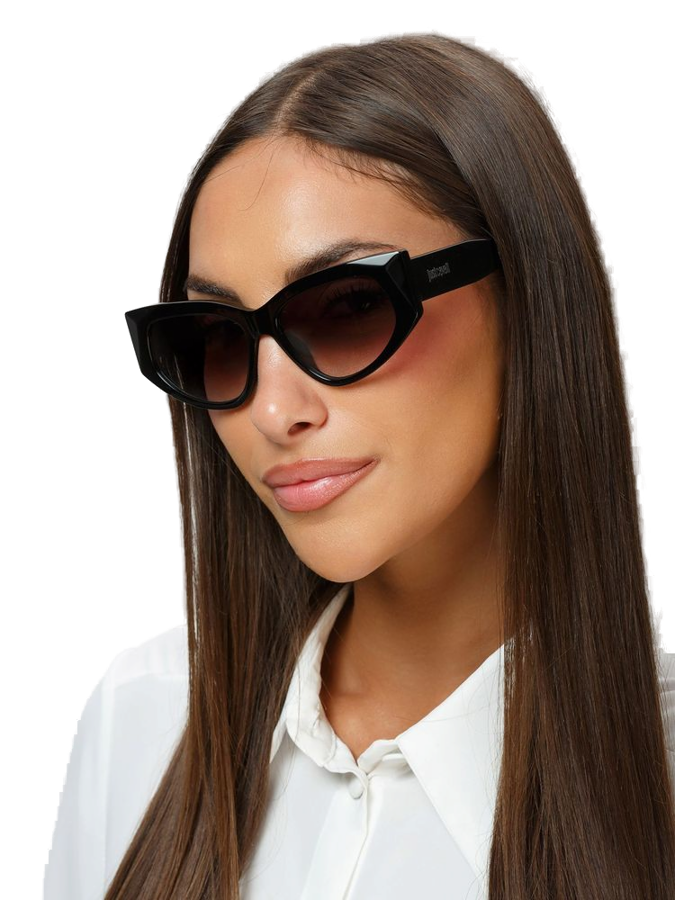 Just Cavalli Sjc169 Cat-Eye Acetate Sunglasses — Black