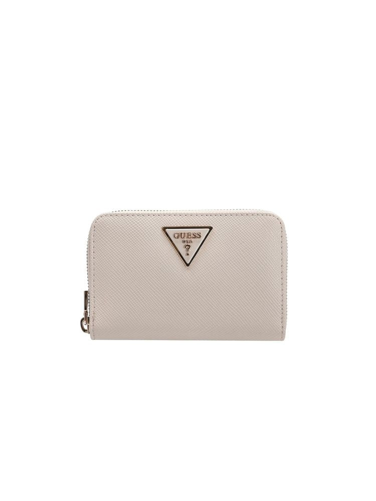 Guess Saffiano Polyurethane Wallet — Beige