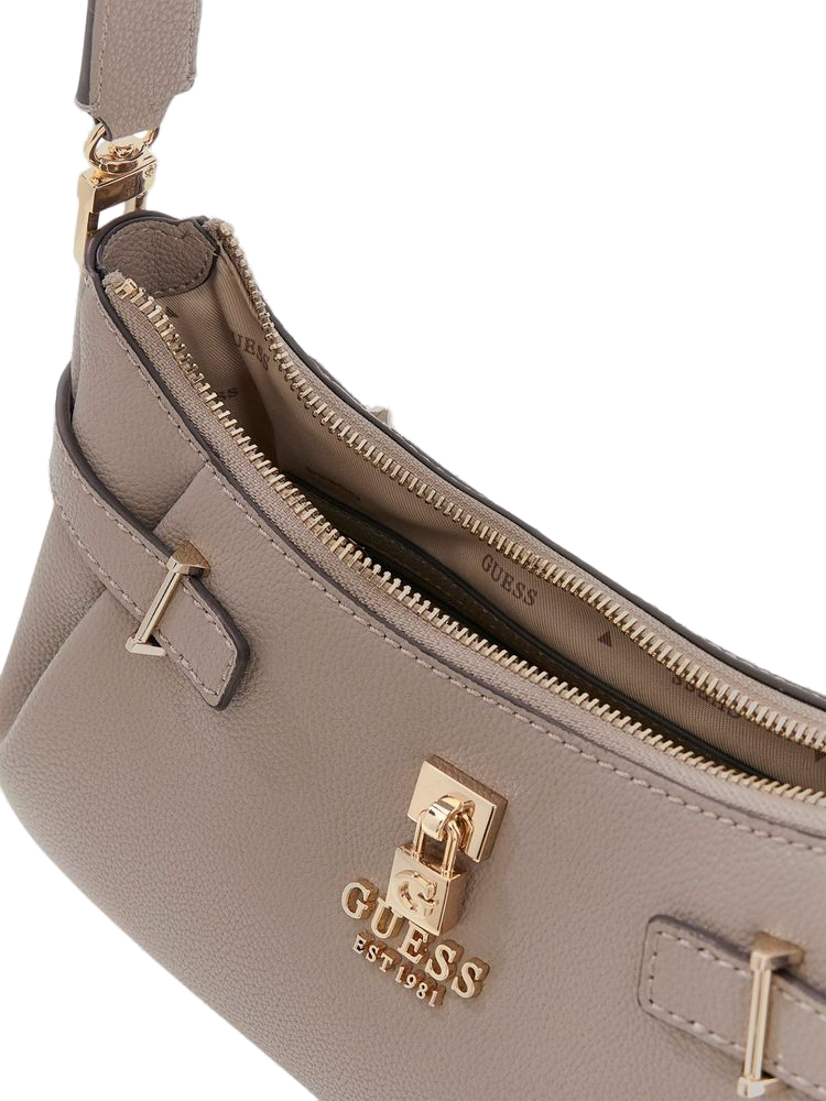 Guess Yesba Shoulder Bag — Gray Polyurethane