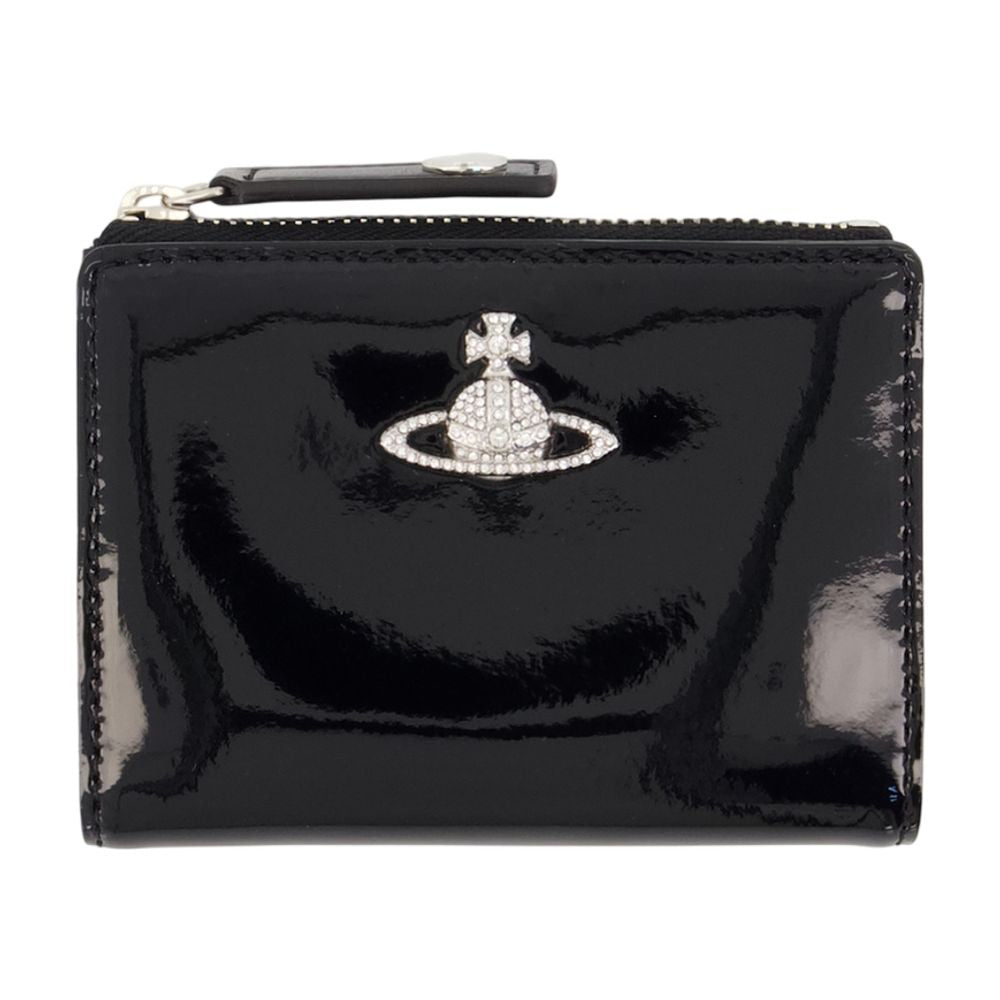 Vivienne Westwood Patent Leather Card Case — Black Synthetic Cases
