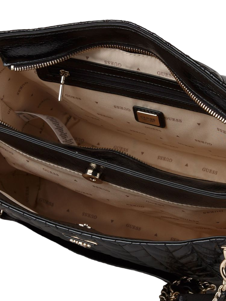 Guess Tote Bag — Black Polyurethane