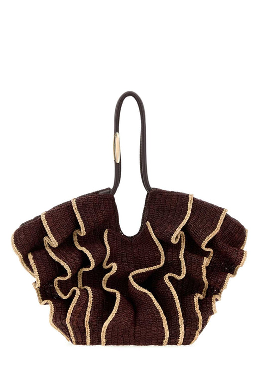 Zimmermann Ruffle Tote Bag — Brown