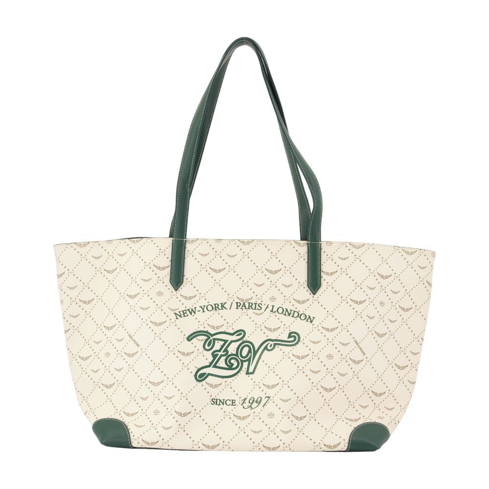 Zadig & Voltaire Monogram Quilted Tote Bag — Beige Synthetic