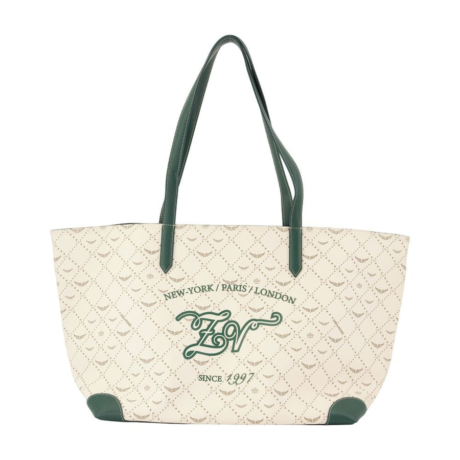 Zadig & Voltaire Monogram Quilted Tote Bag — Beige Synthetic