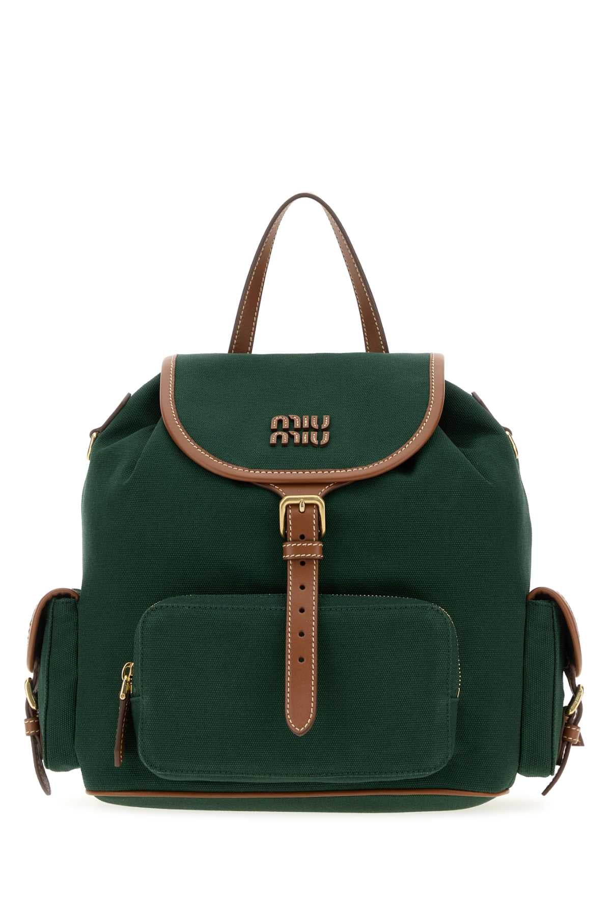 Miu Miu Shoulder Bag — Green Co-calf Leather