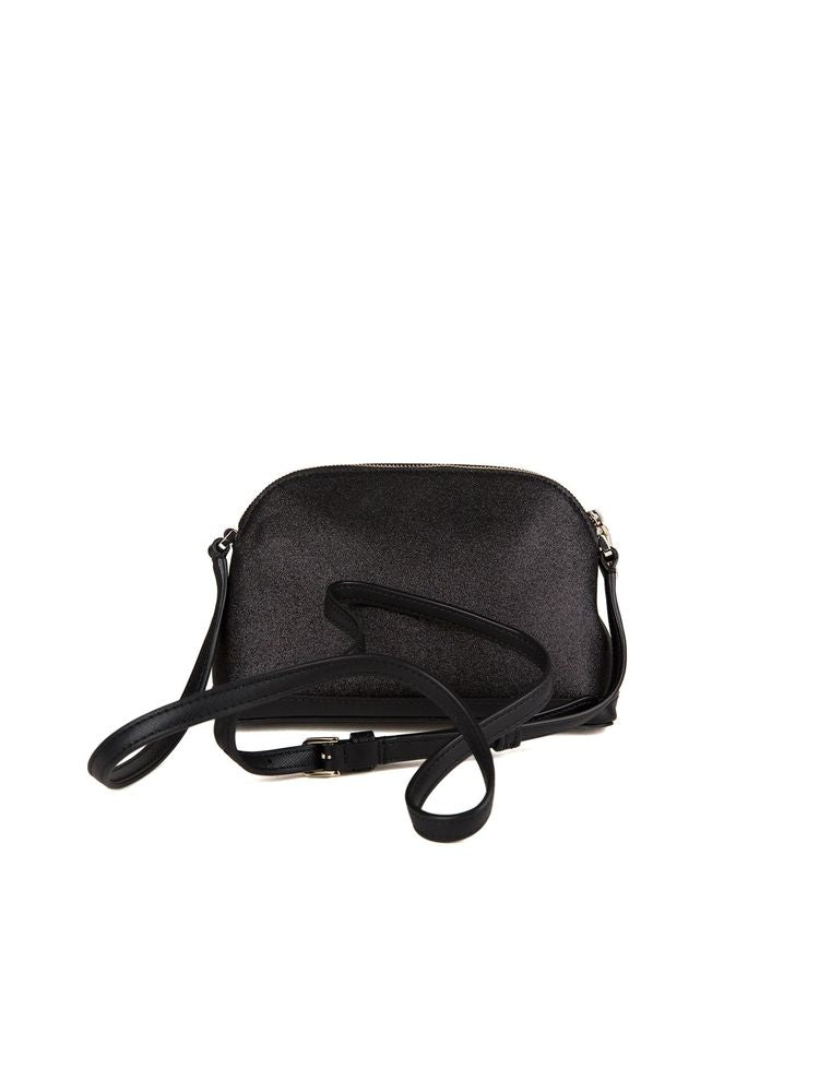 Kate Spade Glitter Fabric Crossbody Bag — Black
