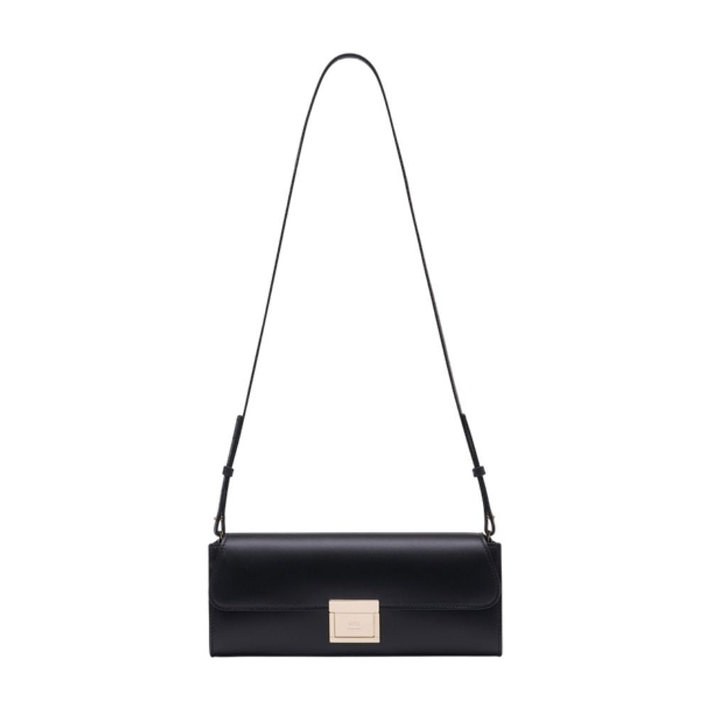 Ami Paris Calfskin Leather Crossbody Bag — Black