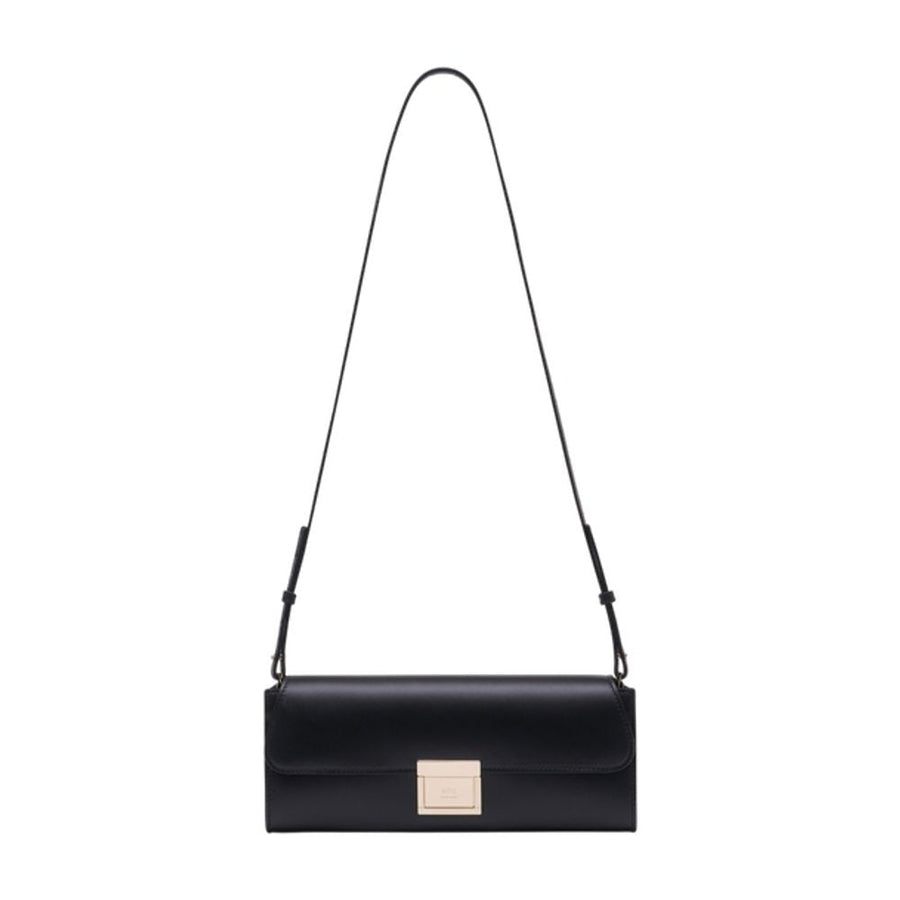 Ami Paris Calfskin Leather Crossbody Bag — Black