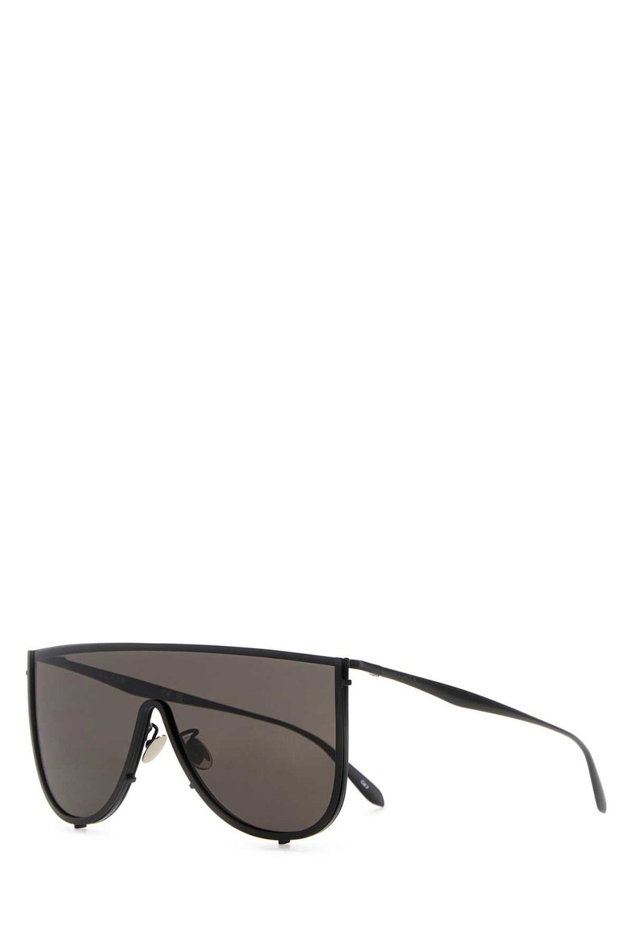 Alaia Sunglass Metal Shield Sunglasses — Black Exterior
