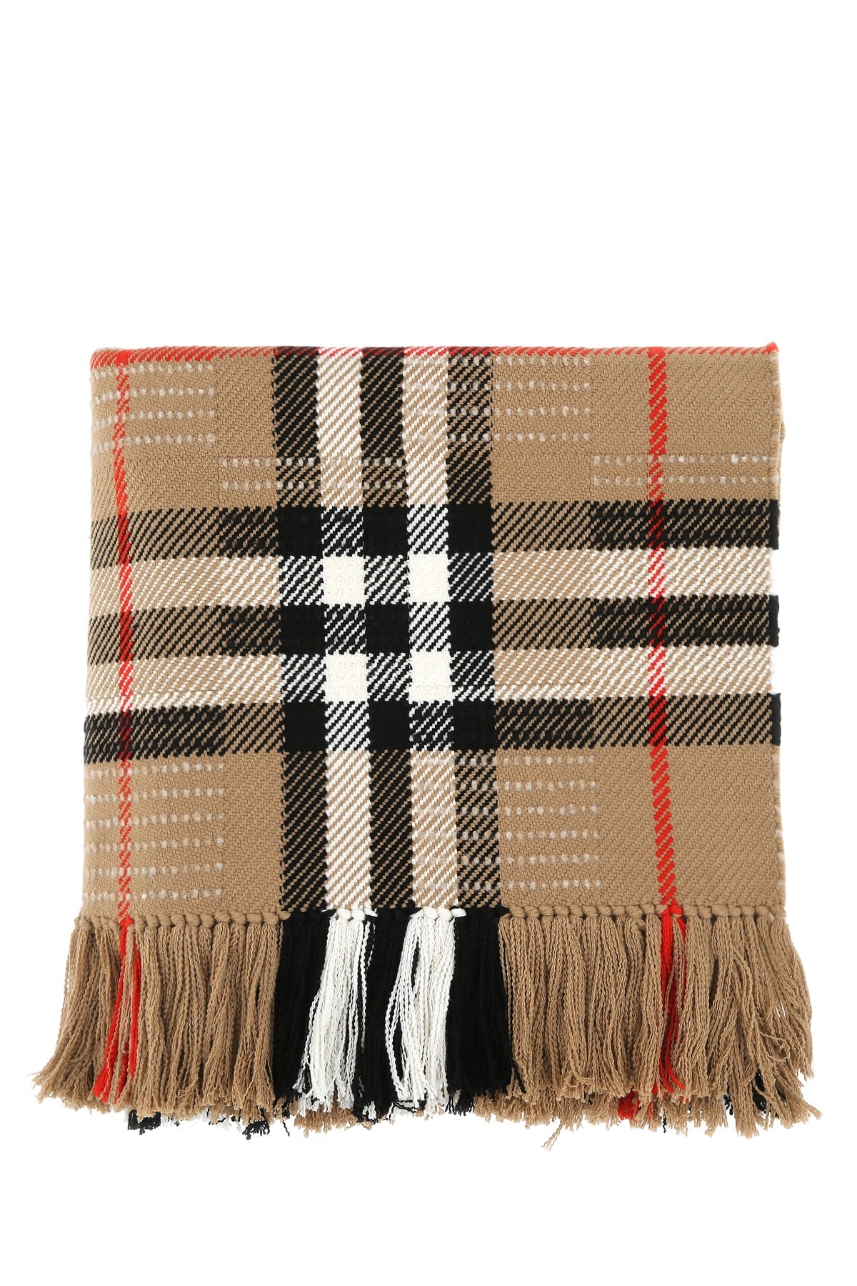 Burberry Check Wool Scarf — Multicolor Scarfs