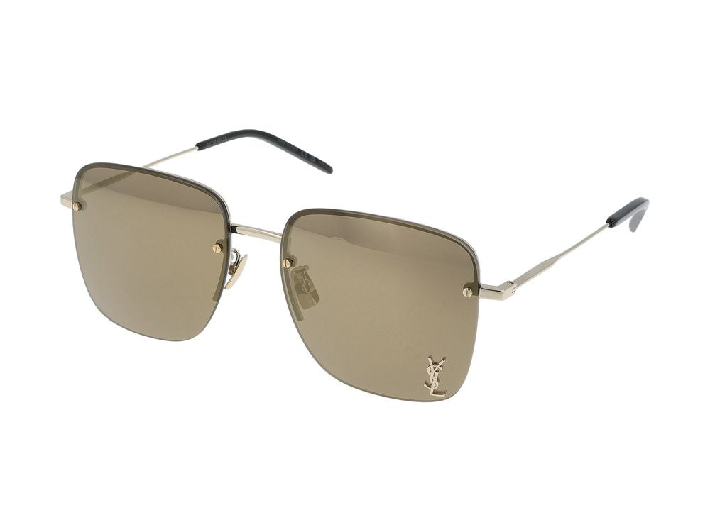 Saint Laurent Sl Sunglasses — Gold Metal
