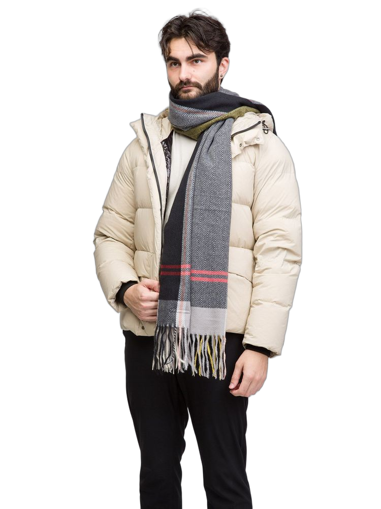 Momo Design Plaid Acrylic-Viscose Scarf — Multicolor Scarfs