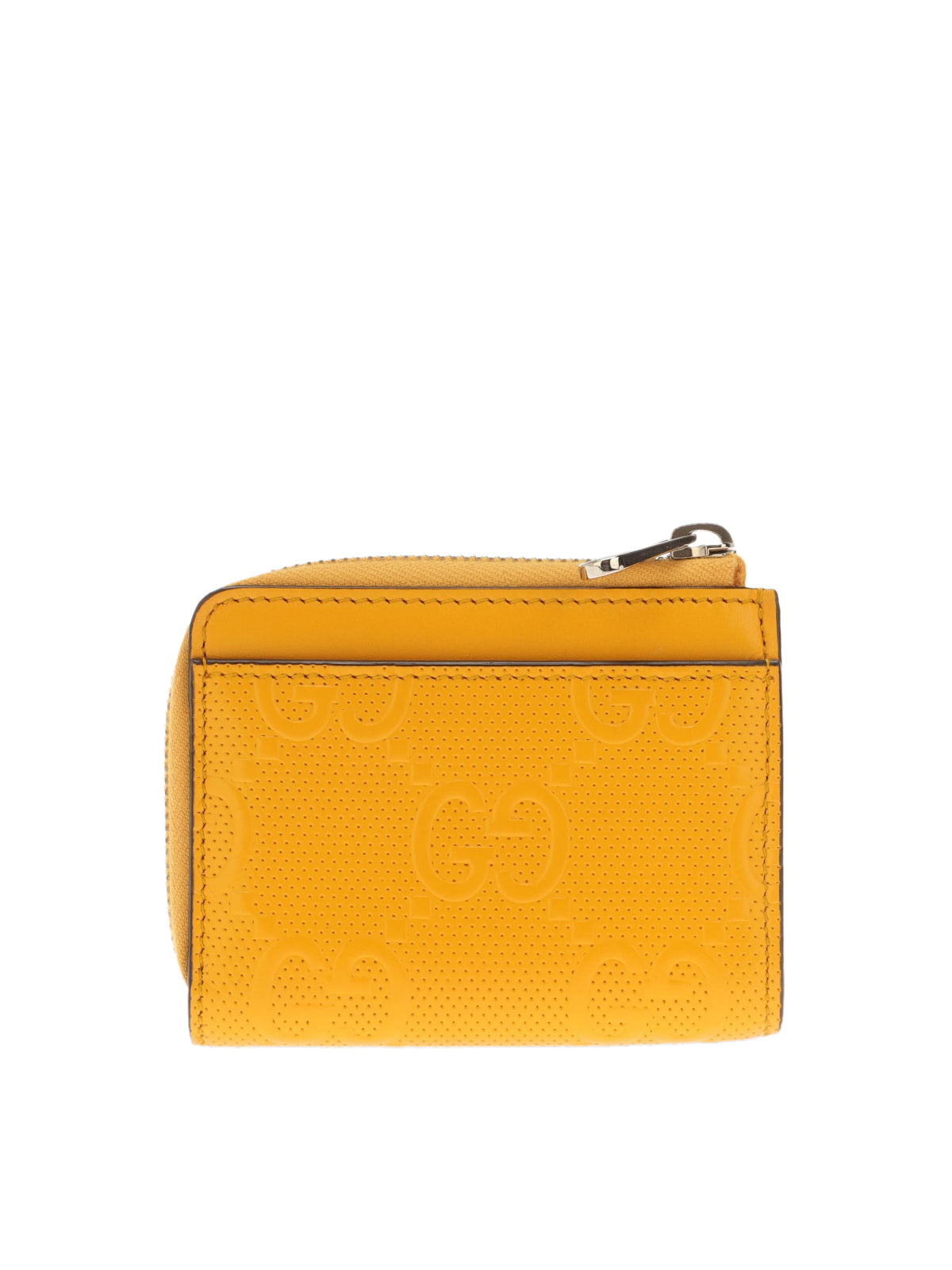 Gucci Gg Perforated Leather Wallet — Orange Accessories >