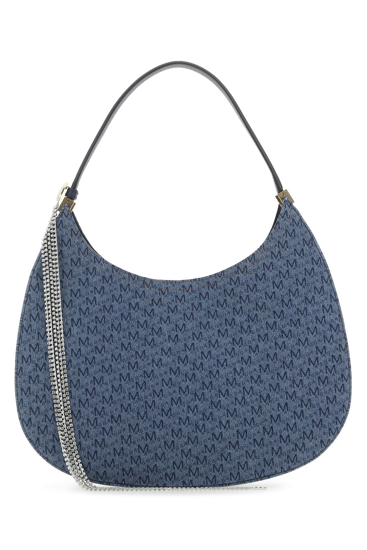 Magda Butrym Logo-Jacquard Fabric Shoulder Bag — Blue