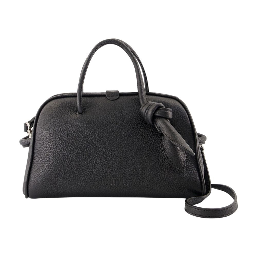 Jacquemus Le Petit Turismo Top Handle Bag — Black Calfskin