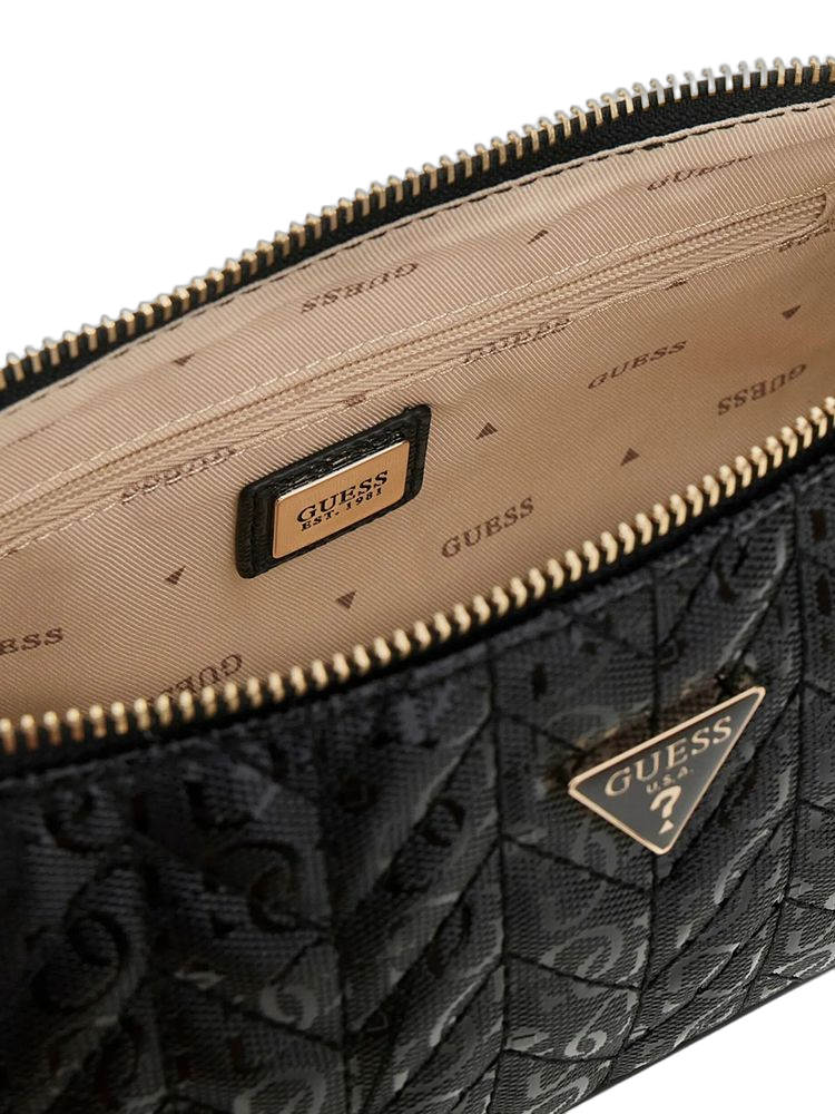 Guess Shoulder Bag — Black Polyurethane