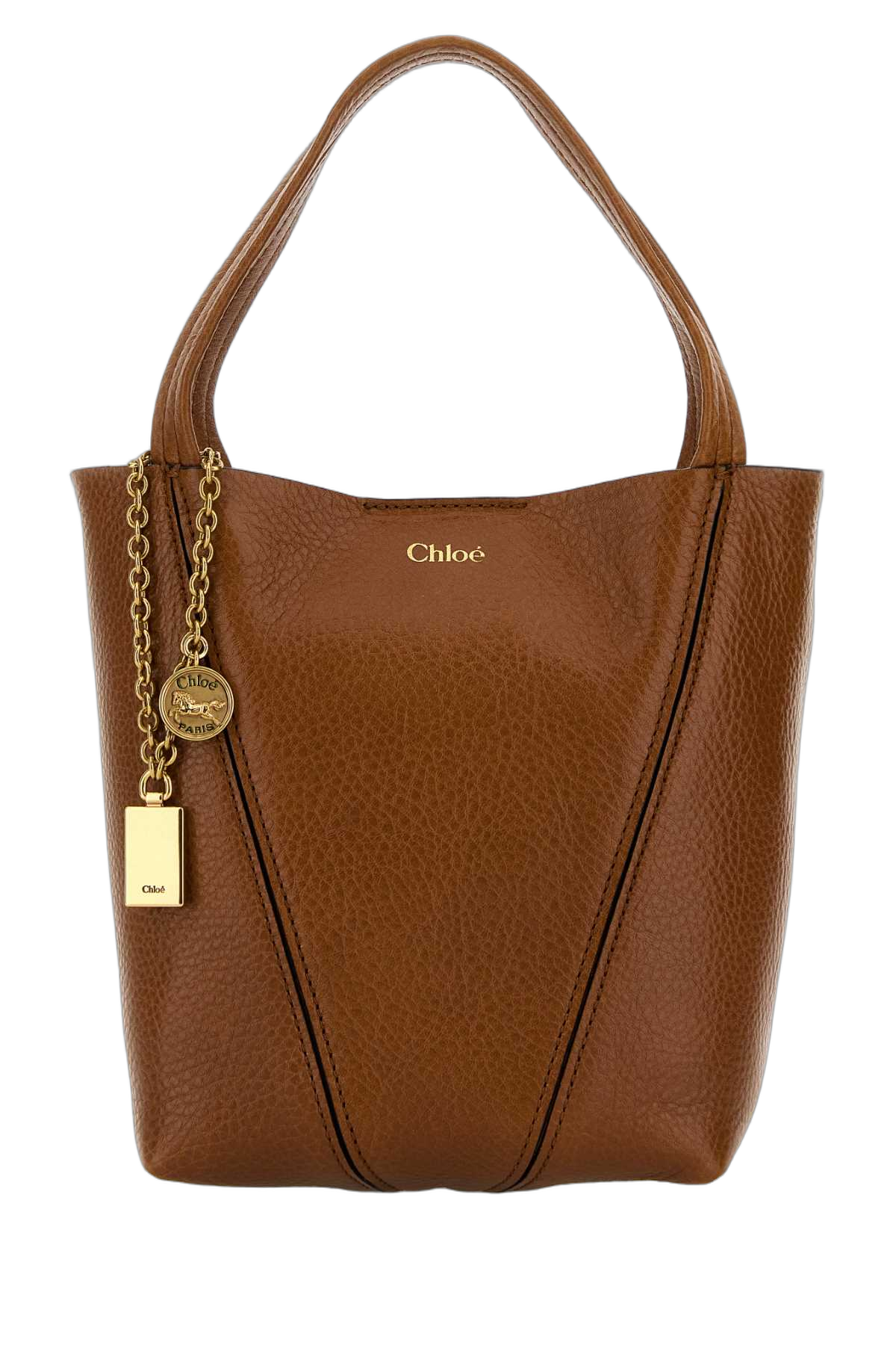Chloé Spin Shoulder Bag — Brown