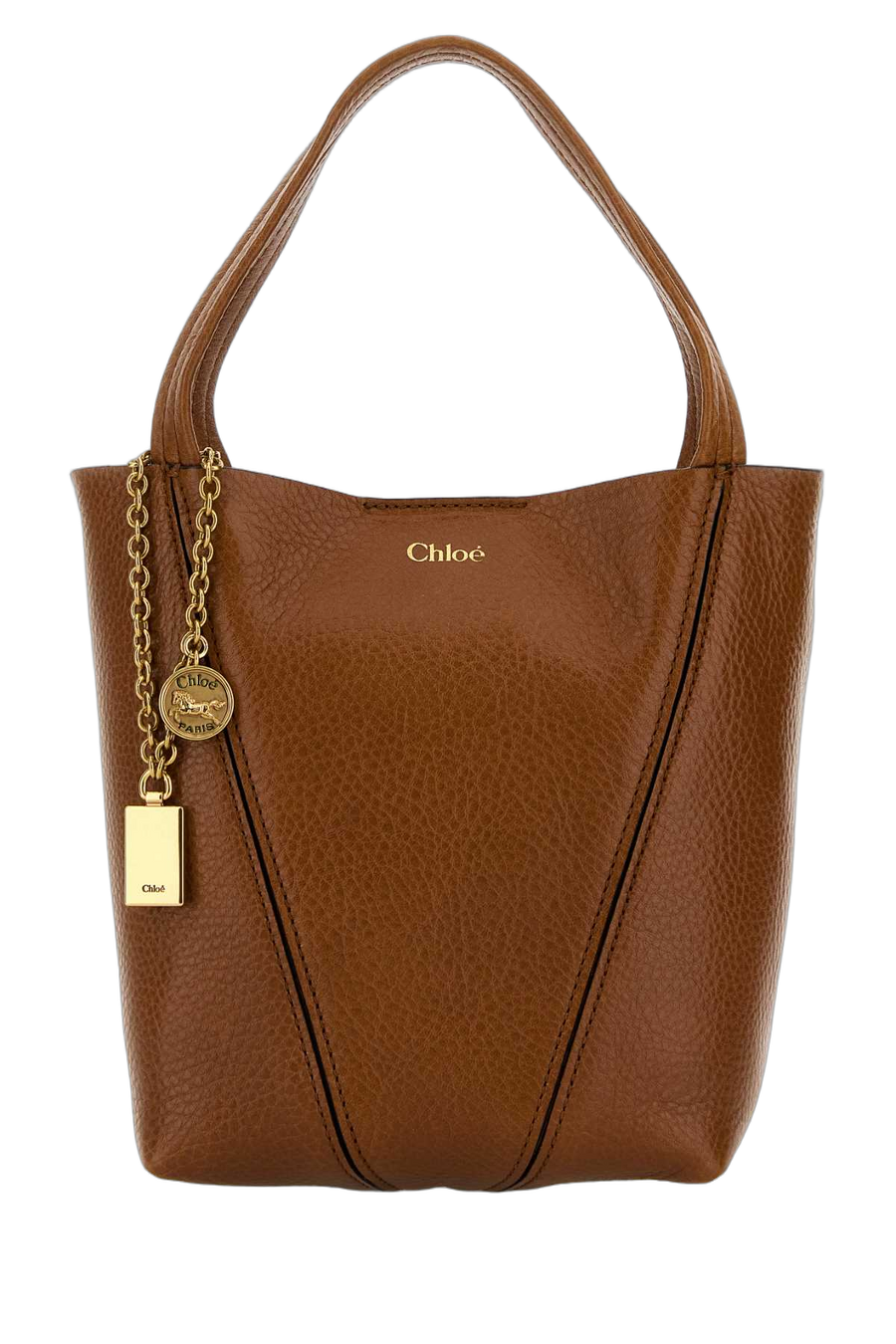 Chloé Spin Shoulder Bag — Brown