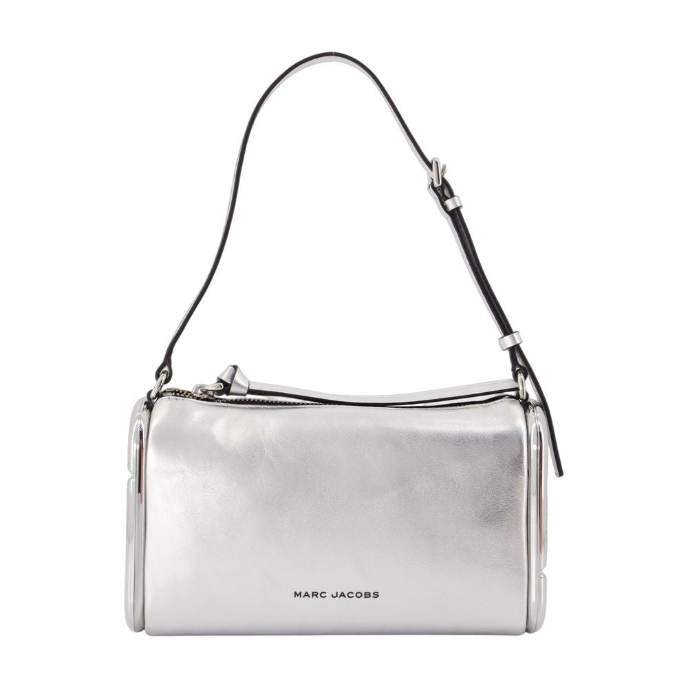 Marc Jacobs Metallic Leather Shoulder Bag — Silver Cowhide