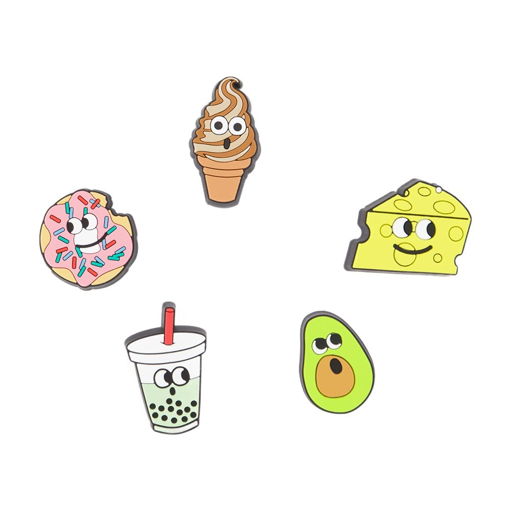 Lights Up Food Friends 5 Pack Jibbitz - Crocs Pvc Multicolor Accessories Shoe-Accessories /