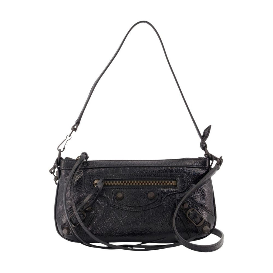 Balenciaga Le City Shoulder Bag — Black Lambskin