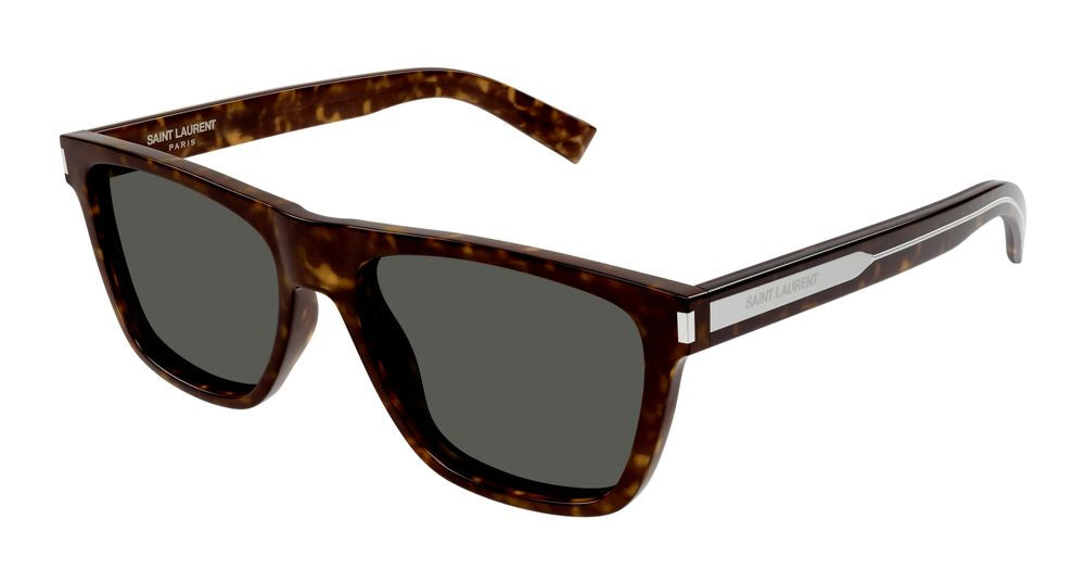 Saint Laurent Sl Acetate Square Sunglasses — Havana