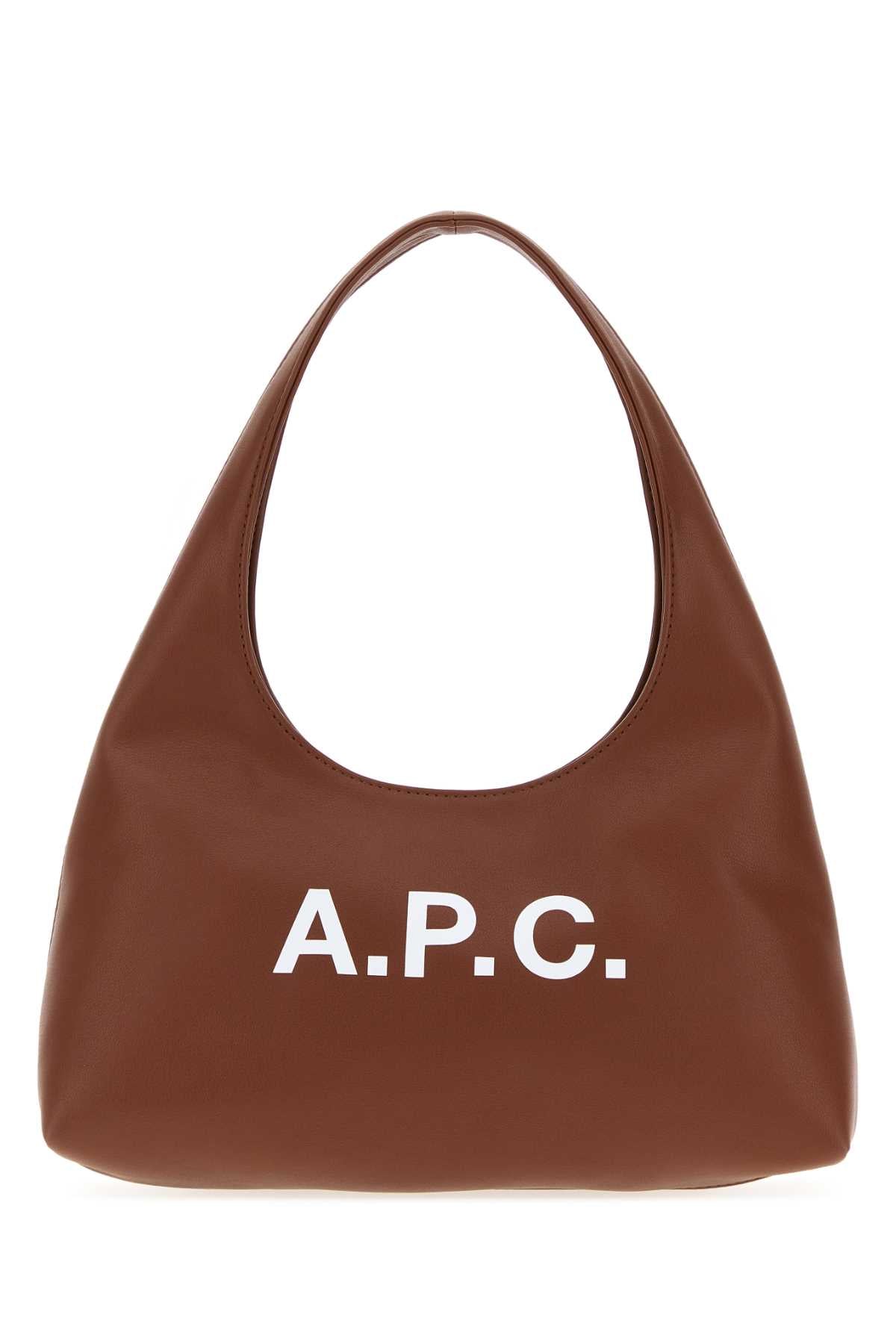 A.p.c. Ninon Shoulder Bag — Brown Polyurethane