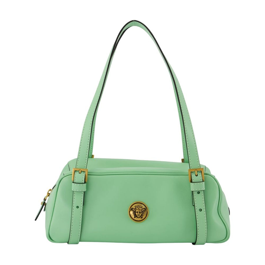 Versace Lambskin Leather Shoulder Bag — Green