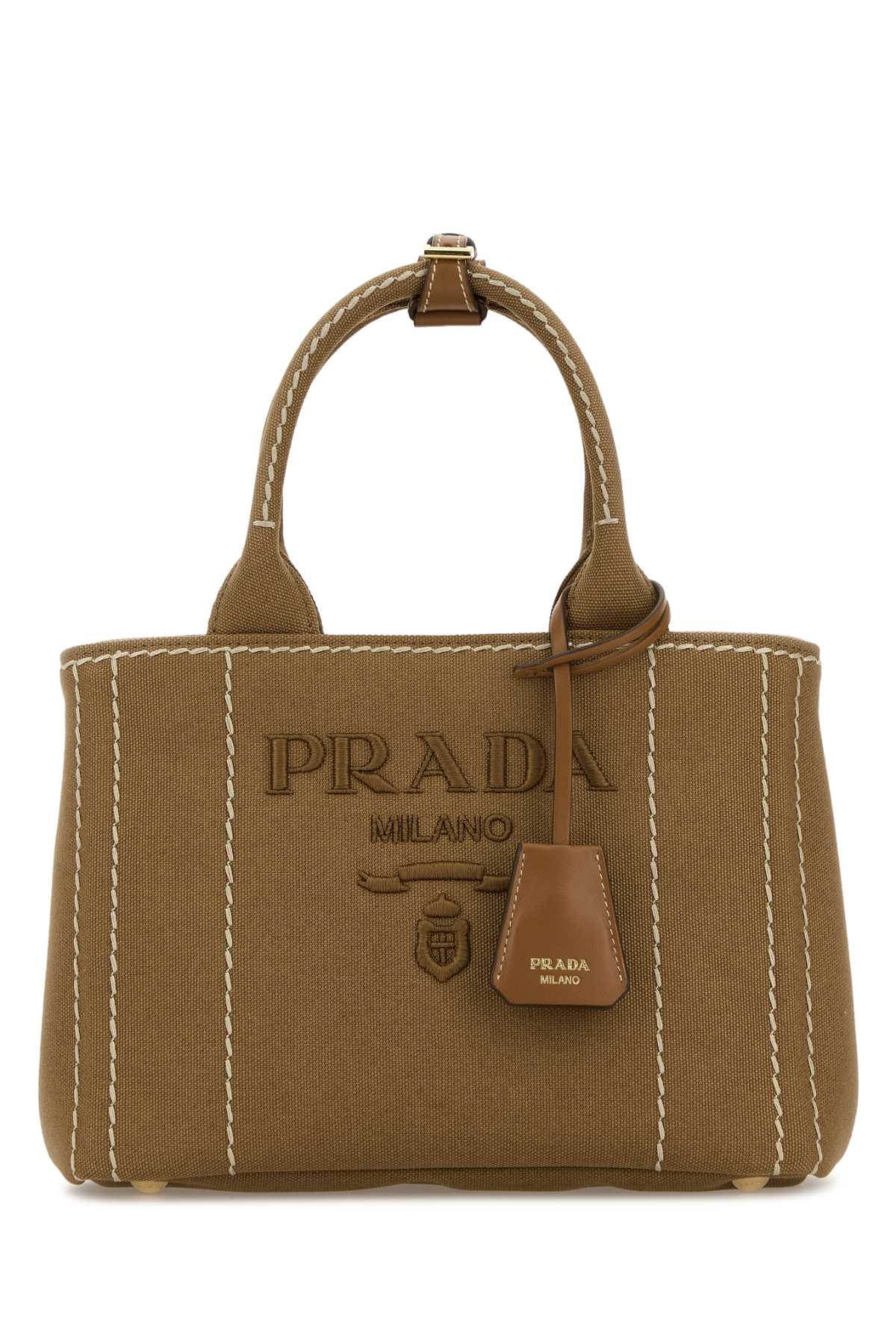 Prada Canvas Tote Bag — Beige