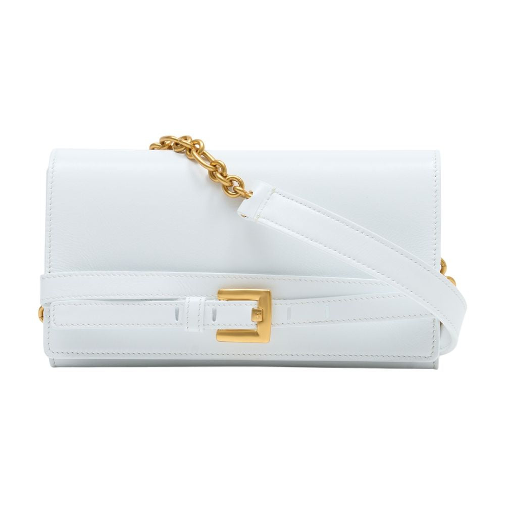 Balmain Shuffle Wallet — White Calfskin