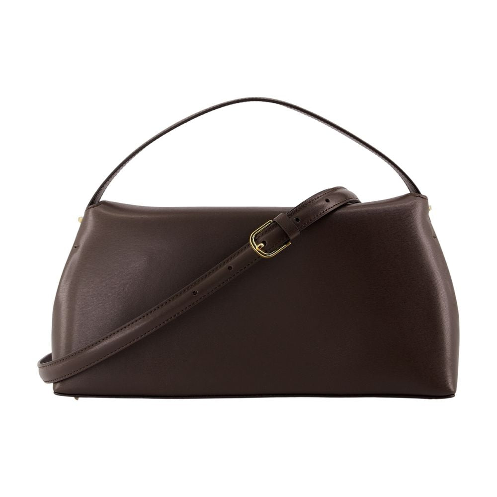 Toteme Structured Cowhide Top Handle Bag — Brown