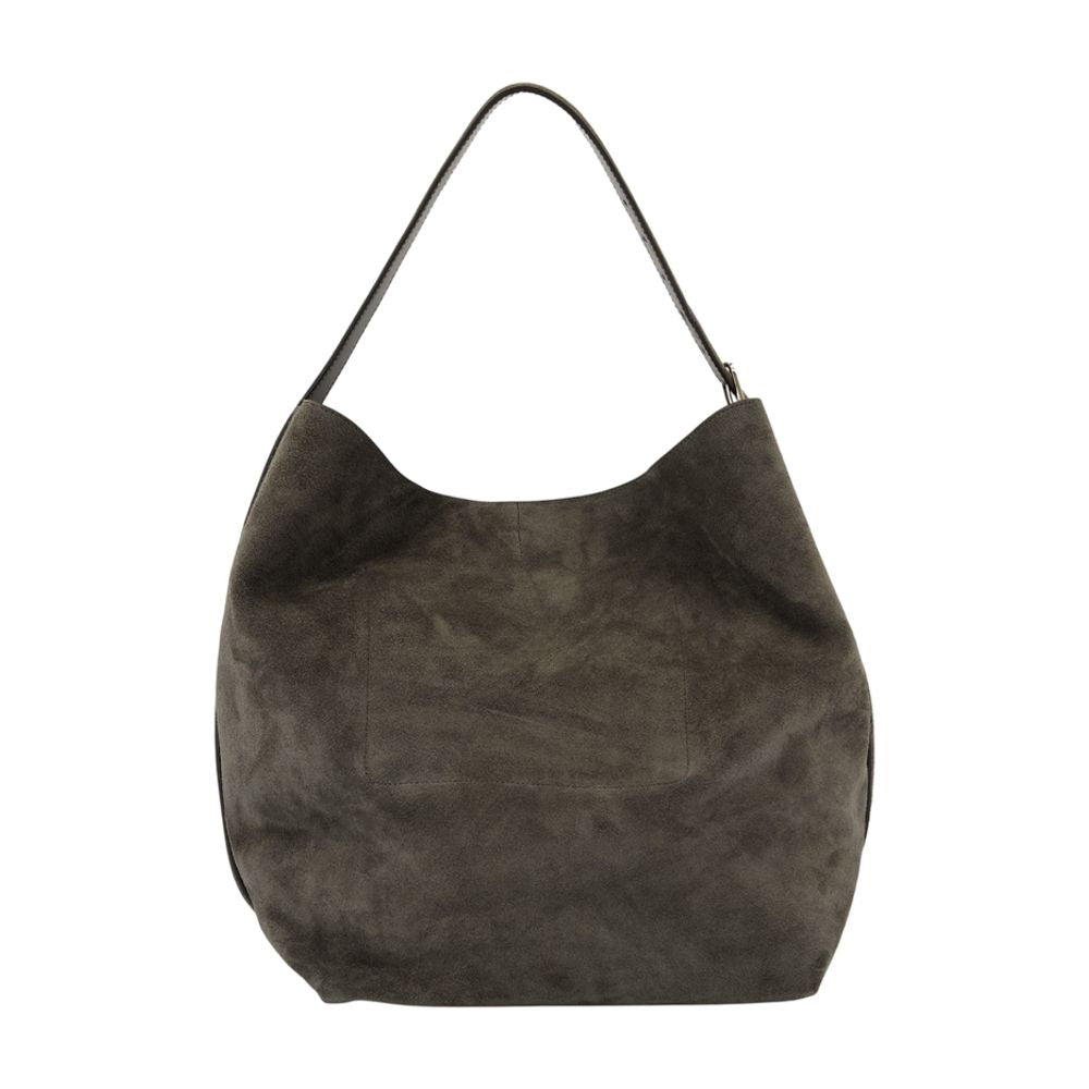 Toteme Belted Calfskin Shoulder Bag — Gray