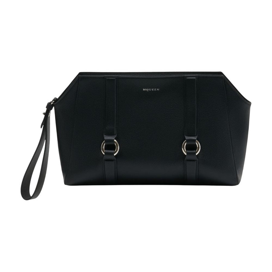 Alexander Mcqueen Clutch — Black Calfskin