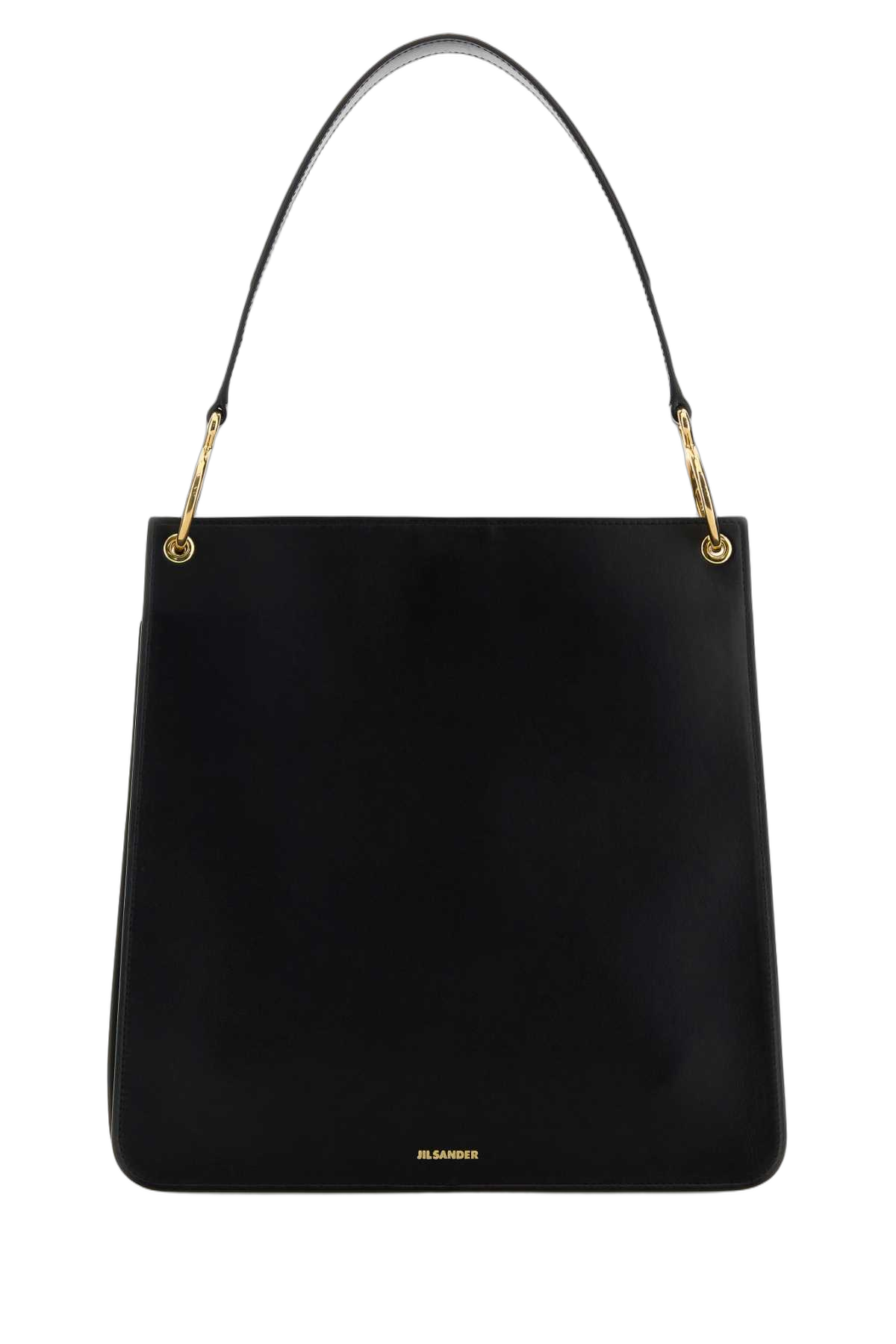 Jil Sander Calf Leather Shoulder Bag — Black