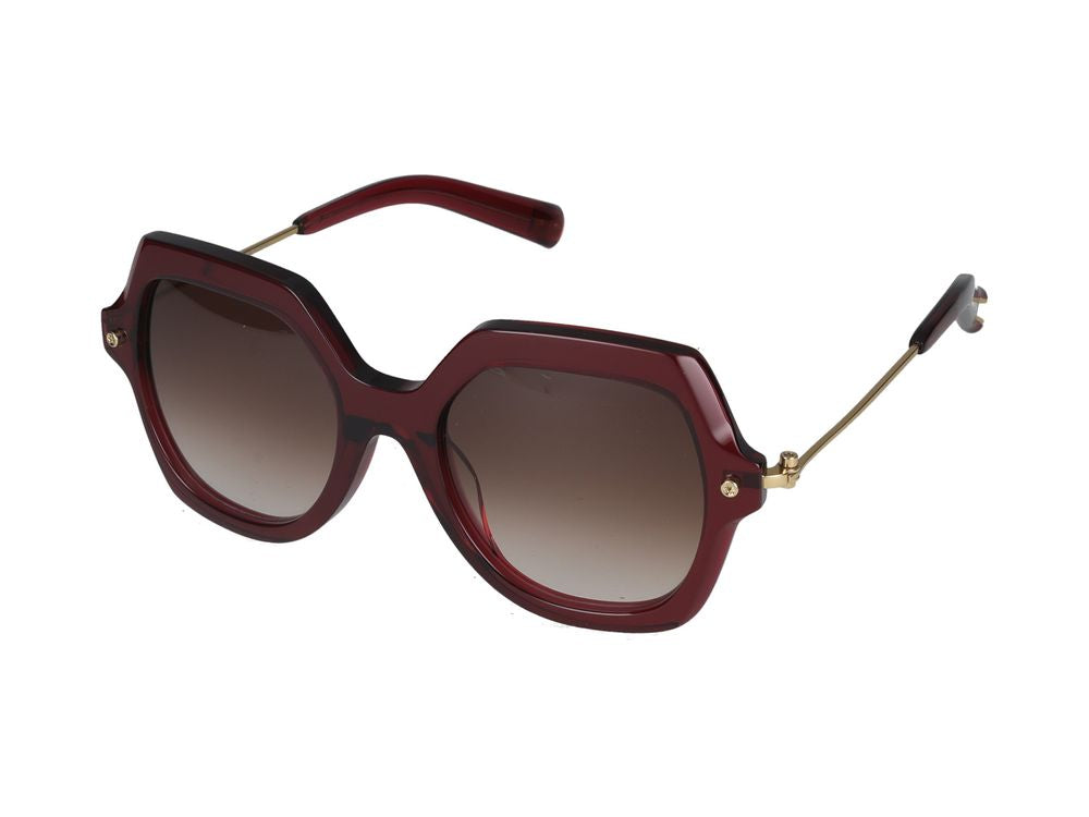 Yohji Yamamoto Slook018 Sunglasses — Burgundy Acetato