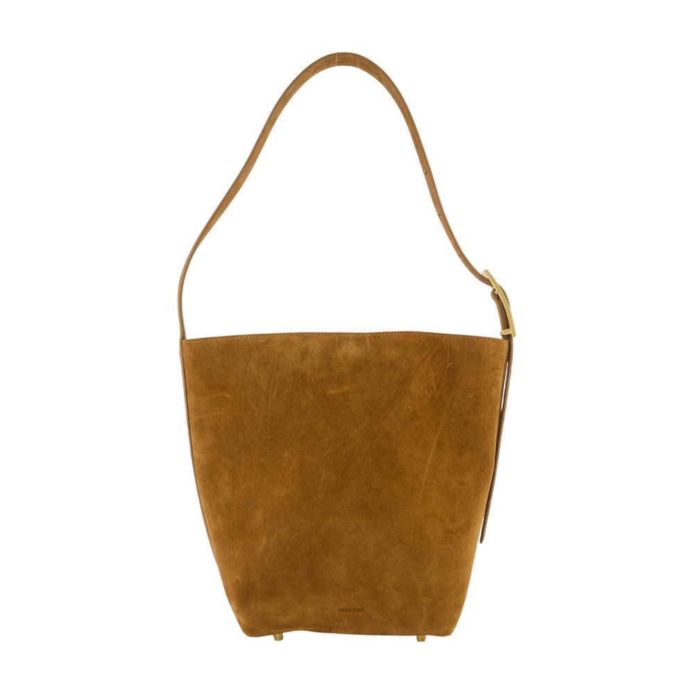 Anine Bing Elly Shoulder Bag — Brown Suede