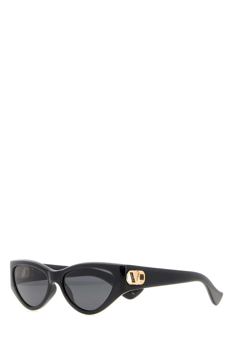 Valentino Garavani Sunglass Acetate Cat-Eye Sunglasses — Black Exterior