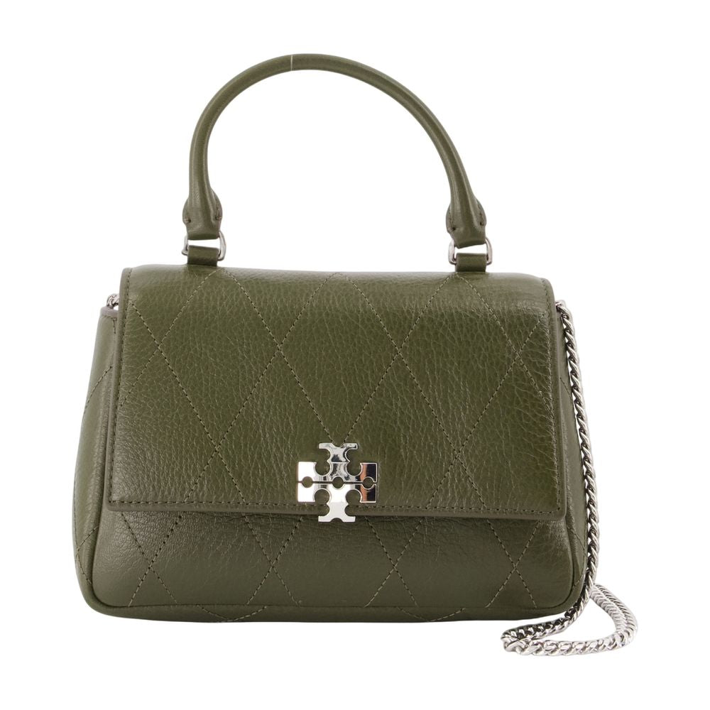 Tory Burch Top Handle Bag — Green Calfskin