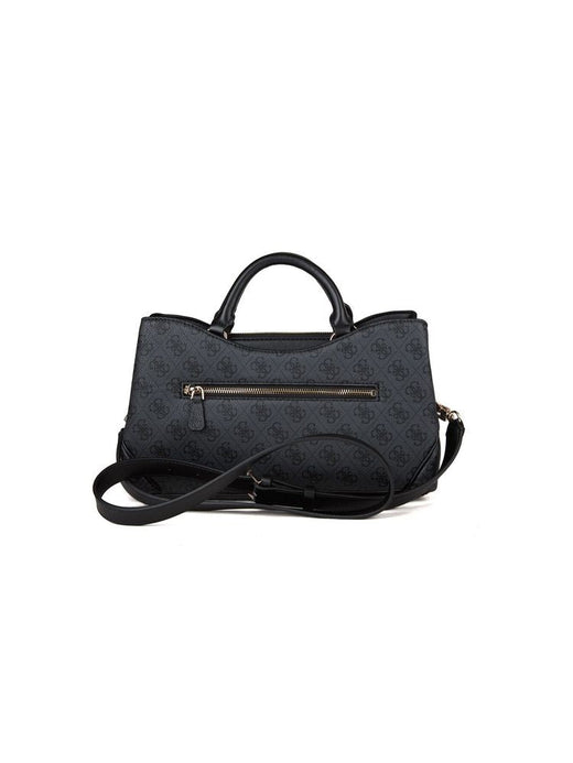 Guess Logo-Jacquard Polyurethane Shoulder Bag — Gray