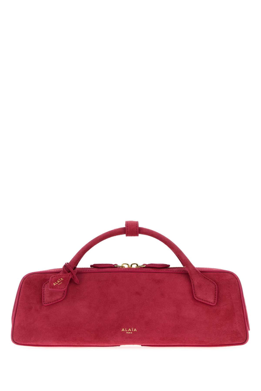 Alaia Le Teckel Shoulder Bag — Red Suede