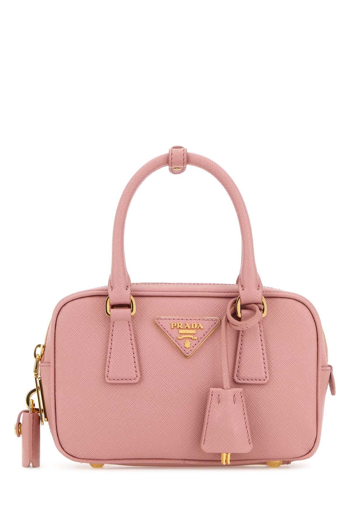 Prada Bauletto Top Handle Bag — Pink