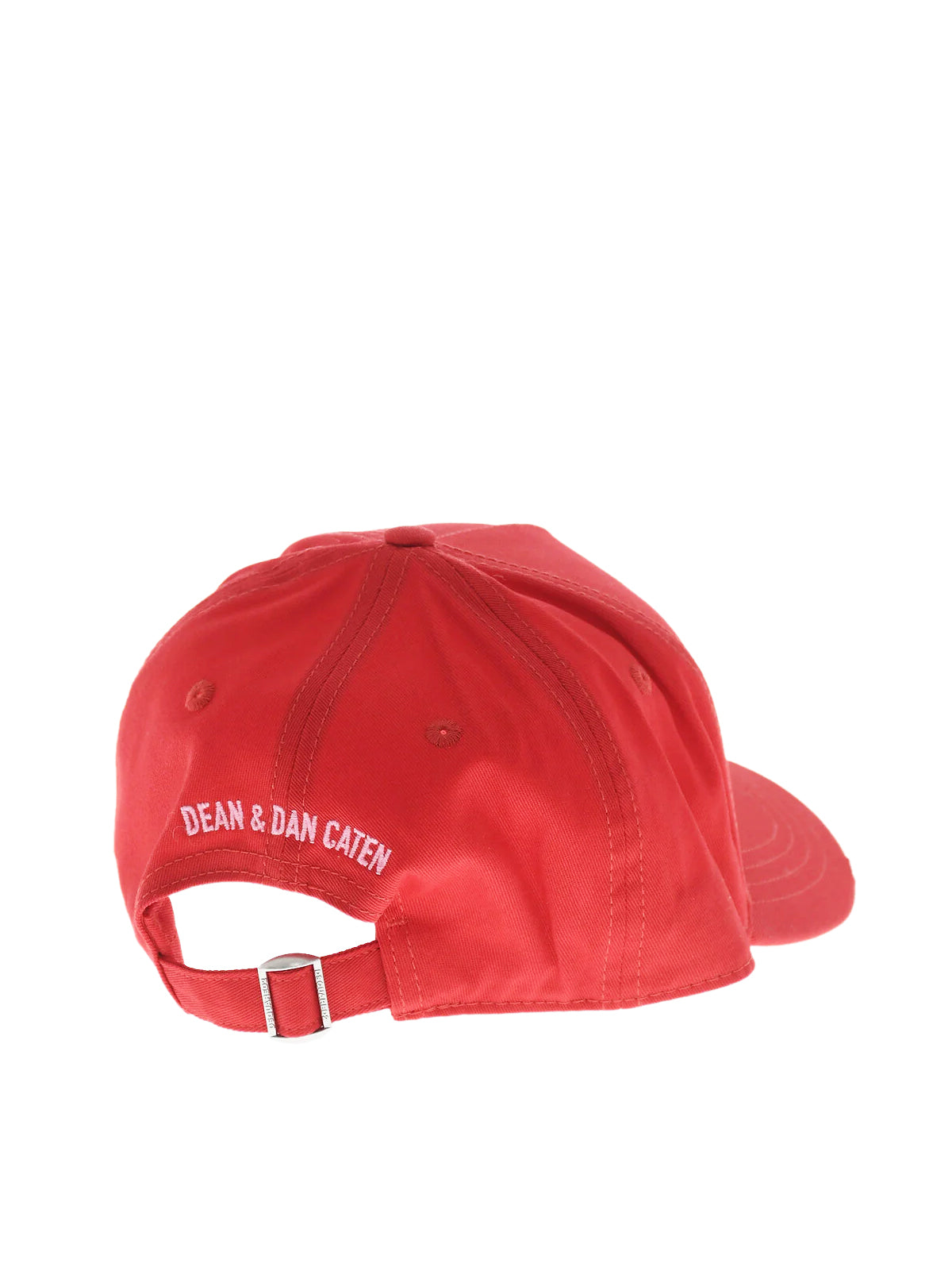 Dsquared2 Bc066005c000012284 Embroidered Logo Baseball Cap — Red Cotton Caps