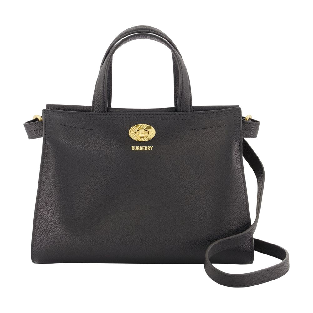 Burberry Ll Mini Cotswolds Tote Bag — Black Calfskin