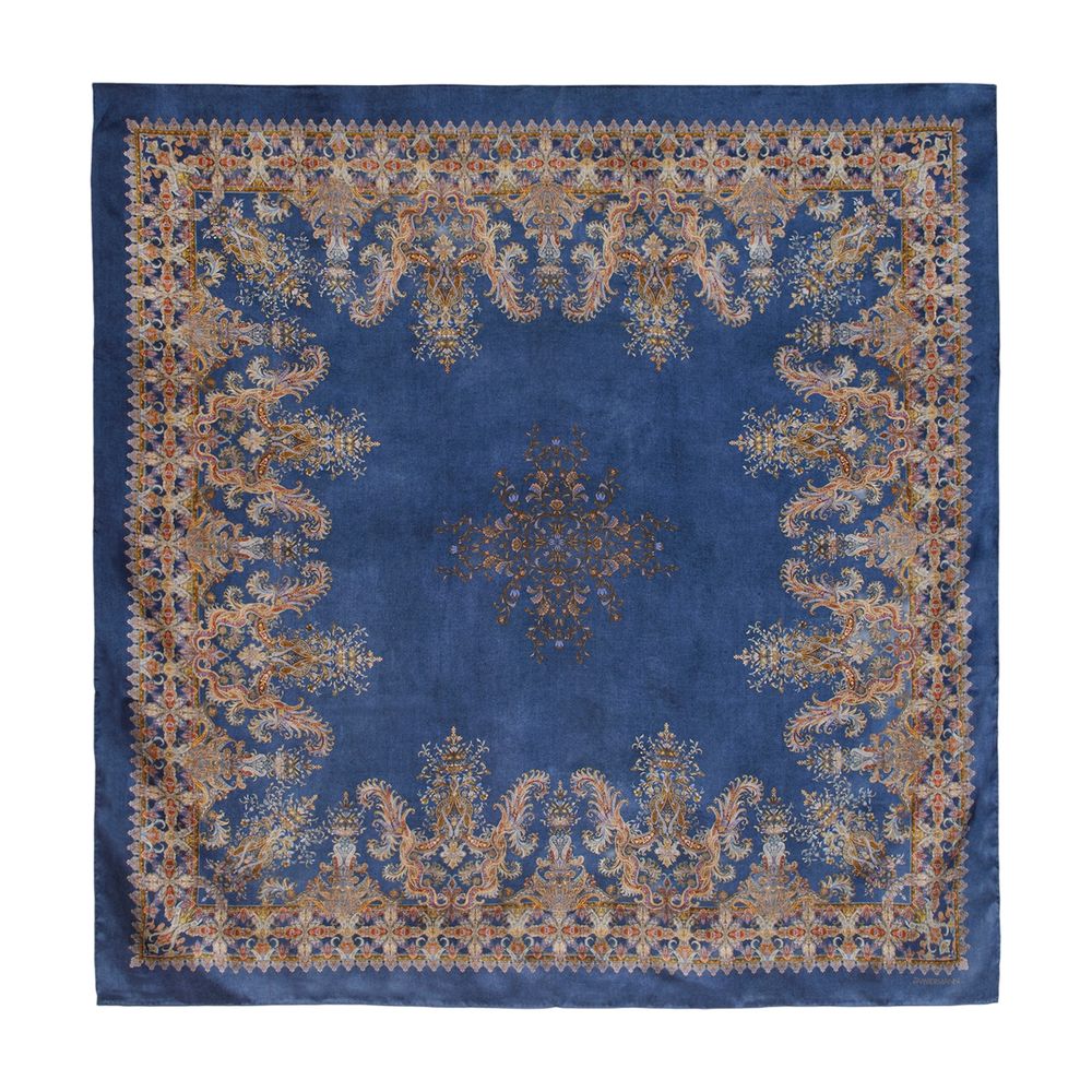 Zimmermann Printed Silk Scarf — Navy Scarfs
